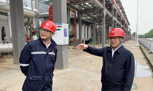 王大真到松滋肥業(yè)、楚星公司和宜化新材料現(xiàn)場辦公(圖1)